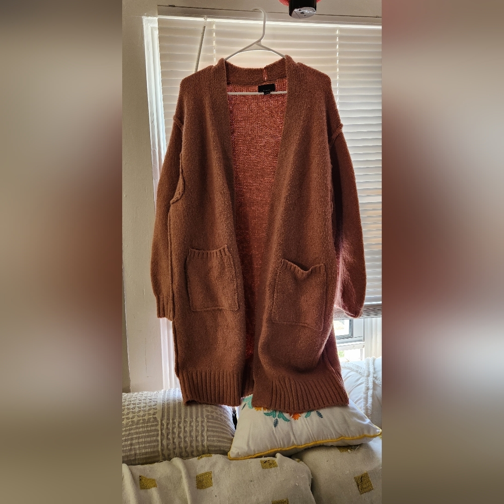Cozy Mauve Long‎ Knit Cardigan